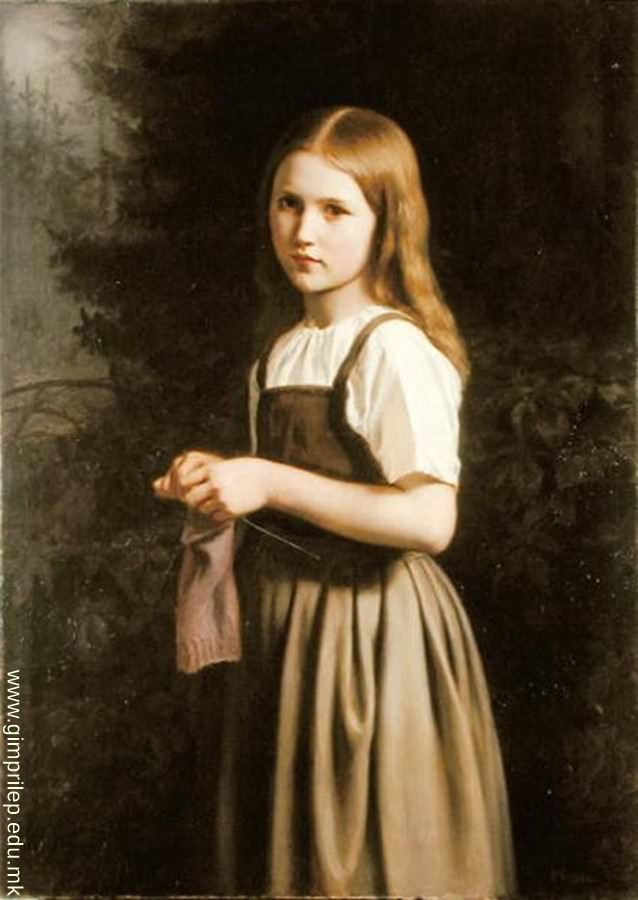 Мина Херенг (Minna Henriette Wilhelmine Heeren), ученик на Рудолф Јордан, масло на платно